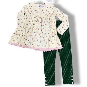 SweetHoney Christmas Holly Matching Set Girl’s 12 NWTs
